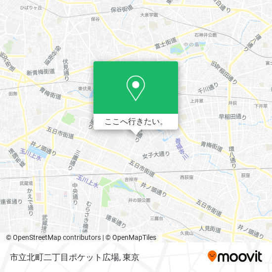 市立北町二丁目ポケット広場地図