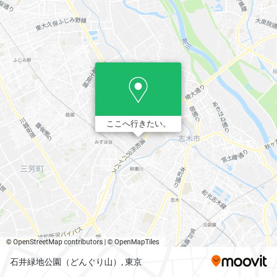 石井緑地公園（どんぐり山）地図