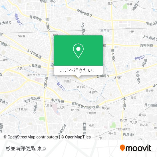 杉並南郵便局地図