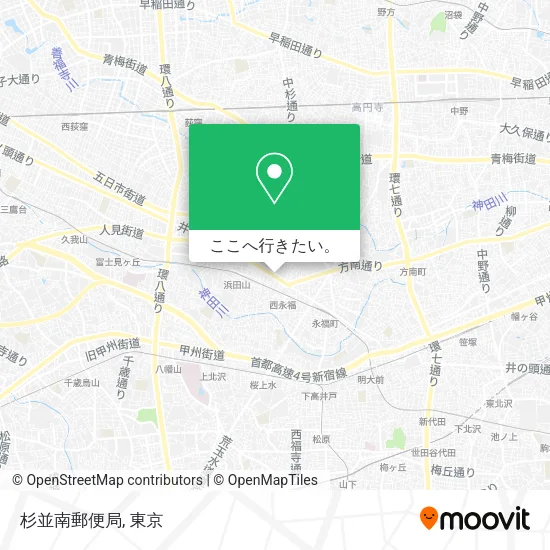杉並南郵便局地図