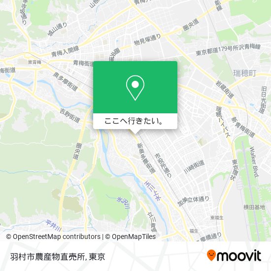 羽村市農産物直売所地図
