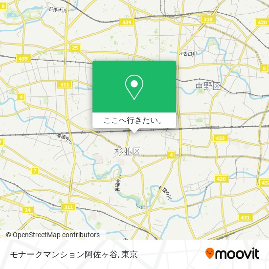 モナークマンション阿佐ヶ谷地図