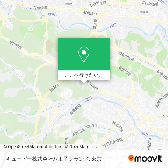 キューピー株式会社八王子グランド地図