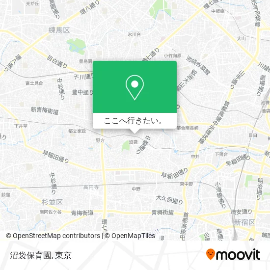 沼袋保育園地図