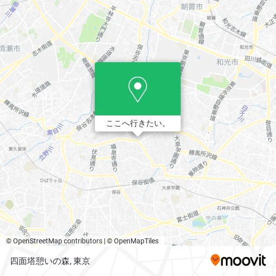 四面塔憩いの森地図