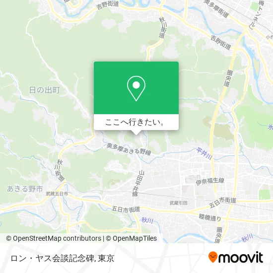 ロン・ヤス会談記念碑地図