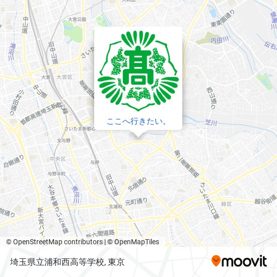 埼玉県立浦和西高等学校地図