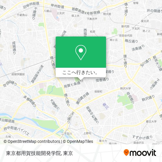東京都用賀技能開発学院地図