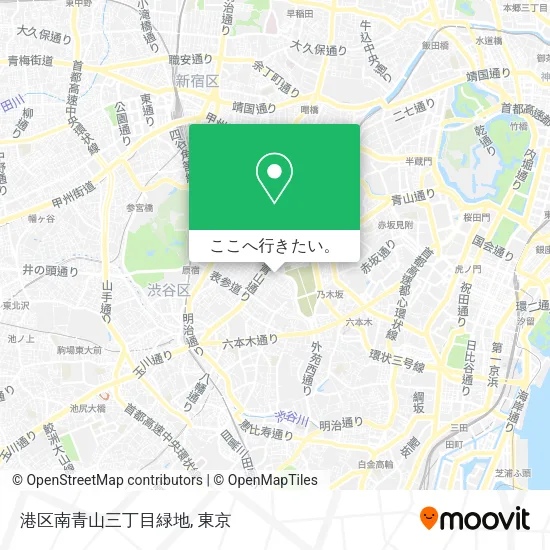港区南青山三丁目緑地地図