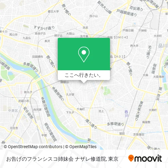 お告げのフランシスコ姉妹会 ナザレ修道院地図