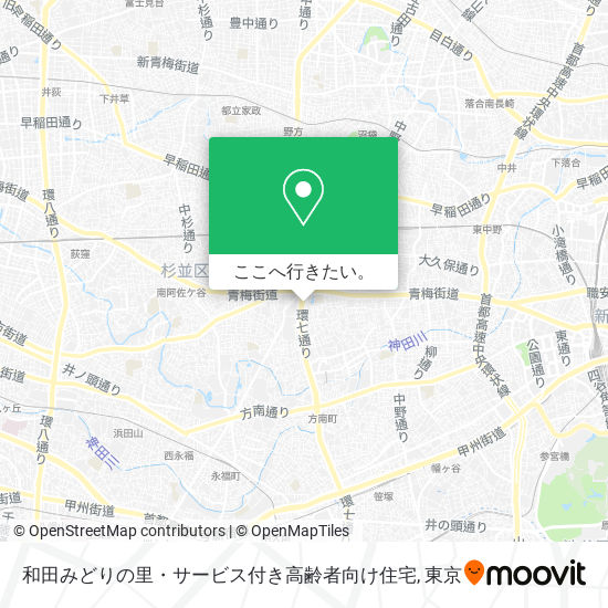 和田みどりの里・サービス付き高齢者向け住宅地図
