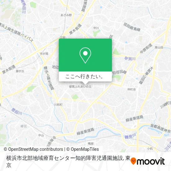 横浜市北部地域療育センター知的障害児通園施設地図