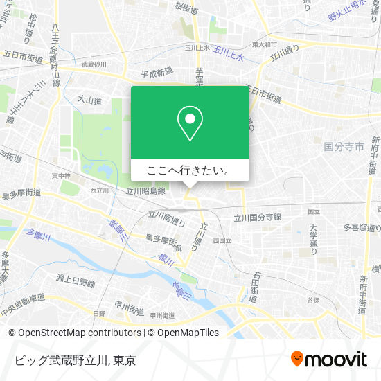 ビッグ武蔵野立川地図