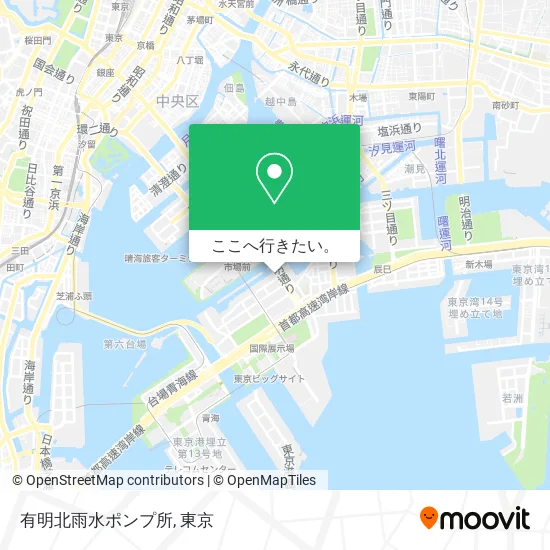 有明北雨水ポンプ所地図