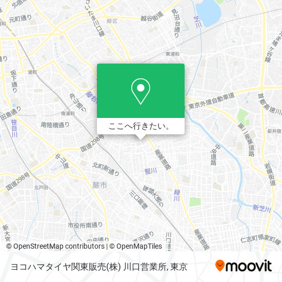 ヨコハマタイヤ関東販売(株) 川口営業所地図