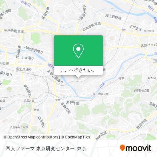 帝人ファーマ 東京研究センター地図