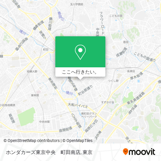 ホンダカーズ東京中央　町田南店地図