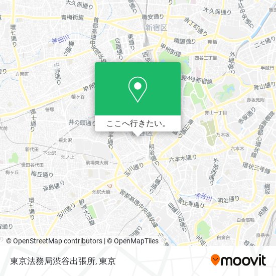 東京法務局渋谷出張所地図