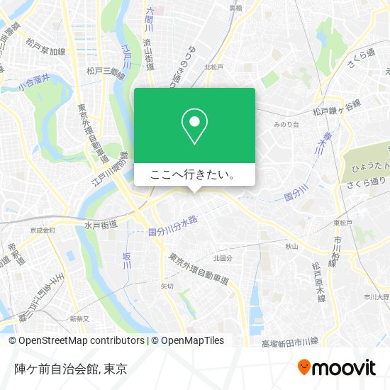 陣ケ前自治会館地図