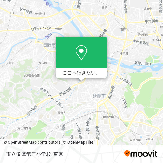 市立多摩第二小学校地図