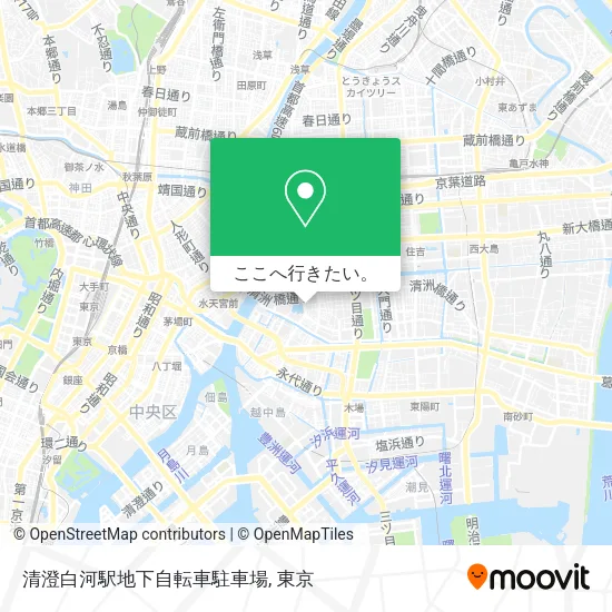 清澄白河駅地下自転車駐車場地図