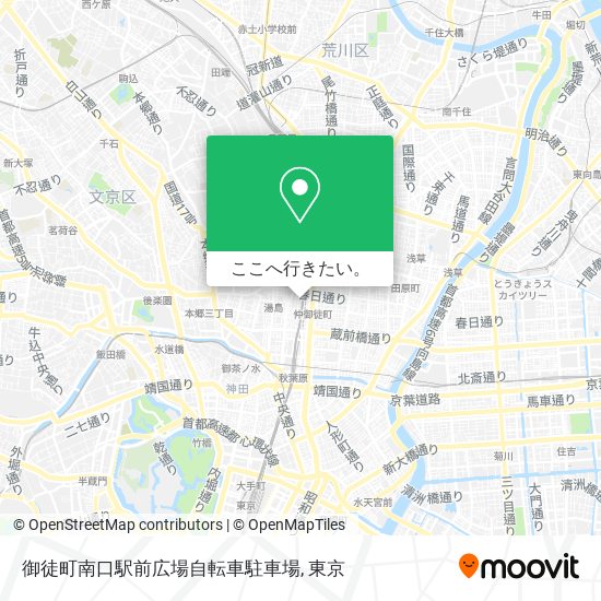 御徒町南口駅前広場自転車駐車場地図