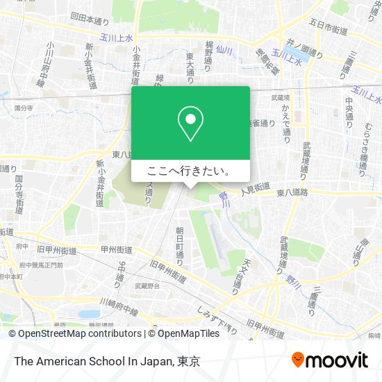 The American School In Japan地図