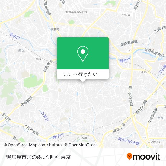 鴨居原市民の森 北地区地図