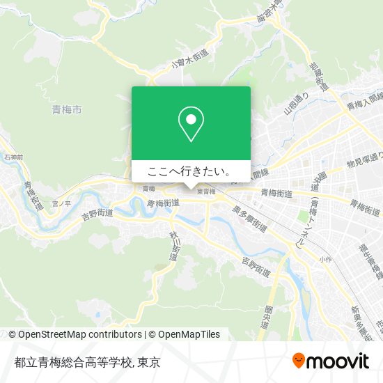 都立青梅総合高等学校地図