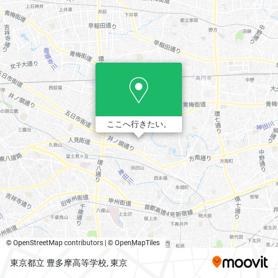 東京都立 豊多摩高等学校地図