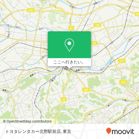 トヨタレンタカー北野駅前店地図