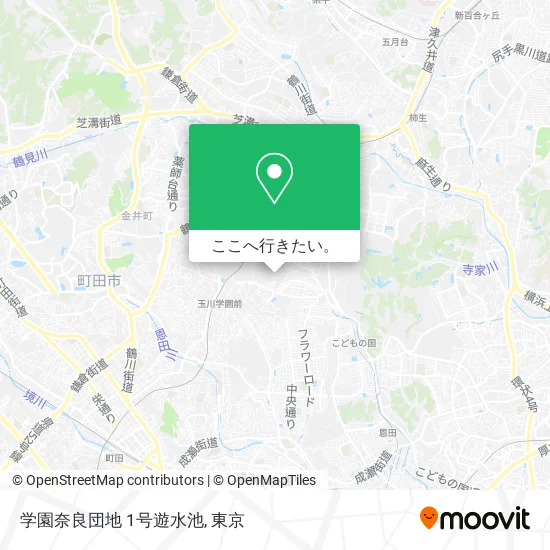 学園奈良団地 1号遊水池地図