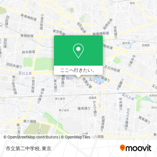 市立第二中学校地図