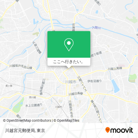 川越宮元郵便局地図