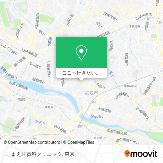 こまえ耳鼻科クリニック地図