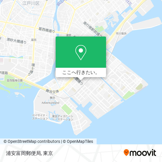 浦安富岡郵便局地図