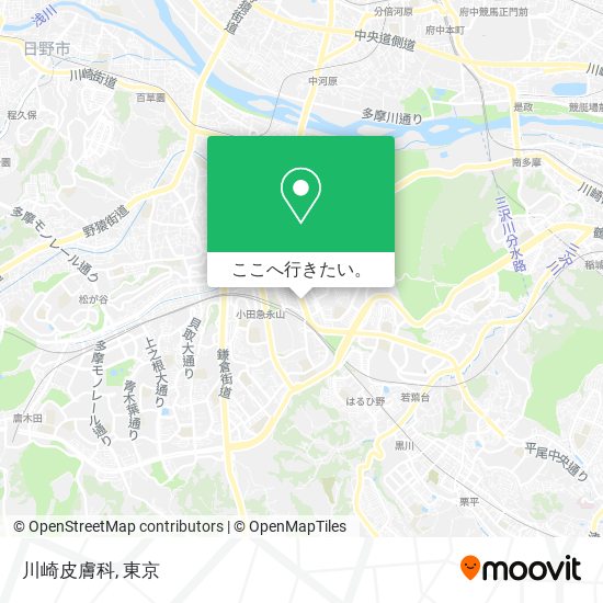 川崎皮膚科地図