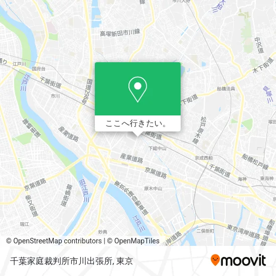 千葉家庭裁判所市川出張所地図