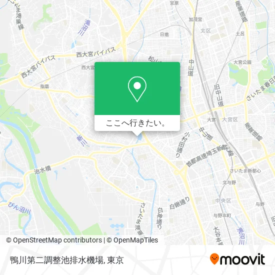 鴨川第二調整池排水機場地図