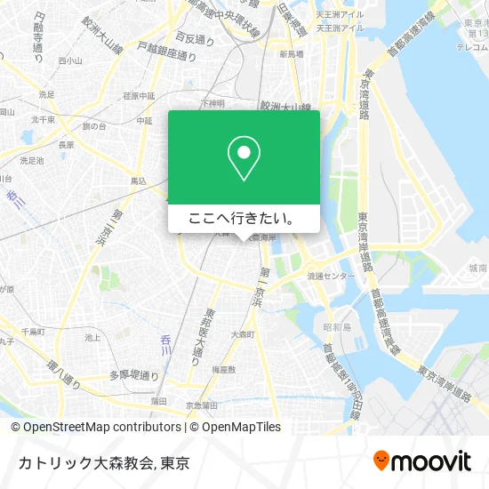 カトリック大森教会地図