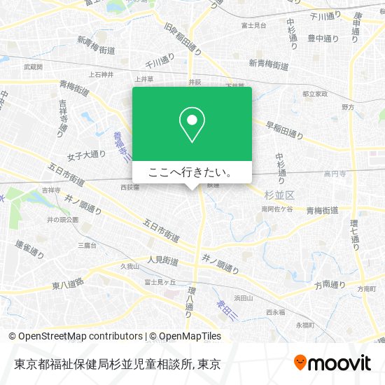 東京都福祉保健局杉並児童相談所地図