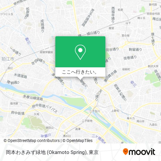 岡本わきみず緑地 (Okamoto Spring)地図