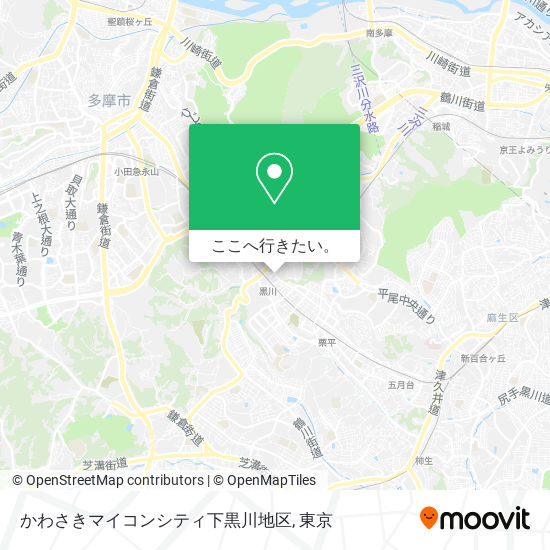 かわさきマイコンシティ下黒川地区地図