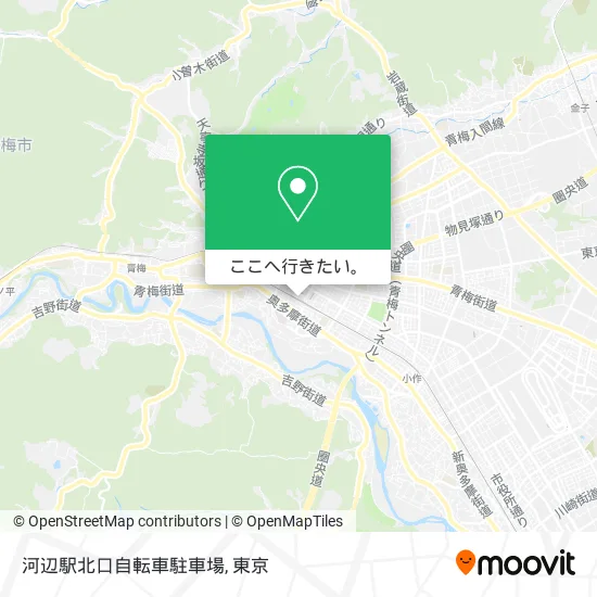 河辺駅北口自転車駐車場地図