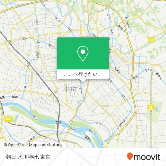 朝日 氷川神社地図