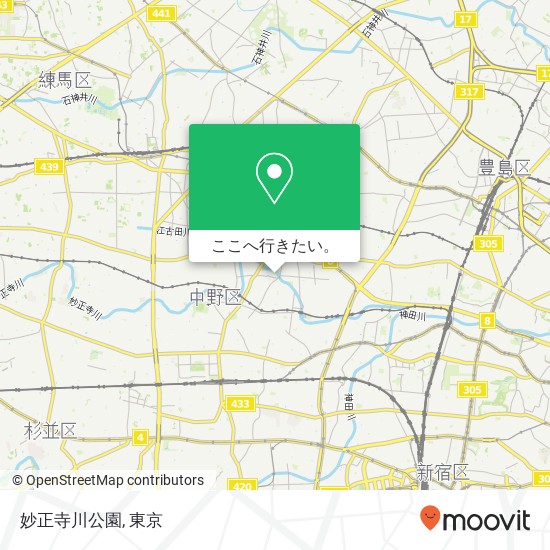 妙正寺川公園地図
