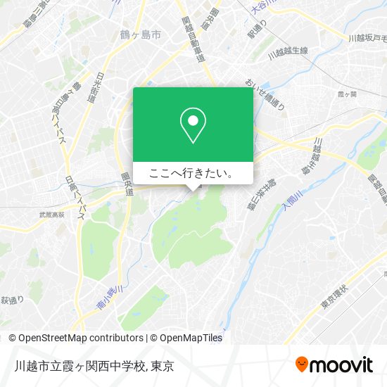 川越市立霞ヶ関西中学校地図