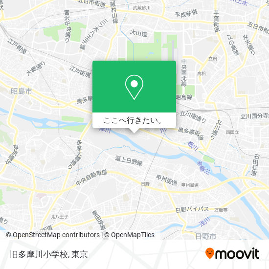 旧多摩川小学校地図