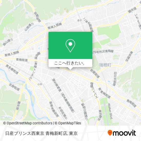 日産プリンス西東京 青梅新町店地図