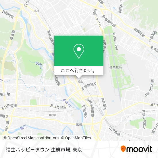 福生ハッピータウン 生鮮市場地図